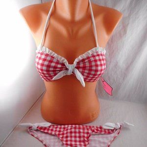 Bettie Page Gingham Bikini 2pc Swimsuit Pin Up